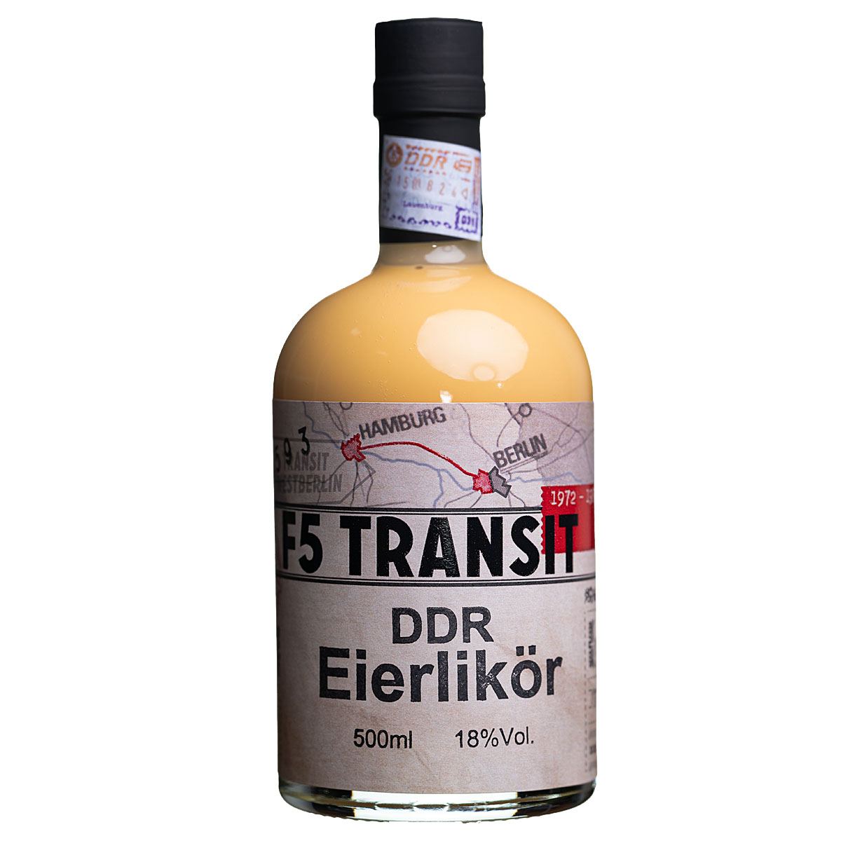 DDR Eierlikör 0.5l (18%Vol) - F5 Transit - Eierlikör nach DDR-Rezept